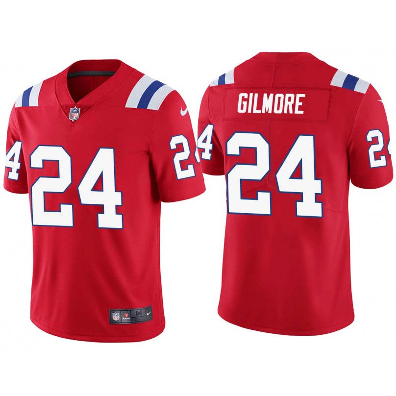 Men New England Patriots 24 Stephon Gilmore Nike Red Alternate Limited NFL Jersey
